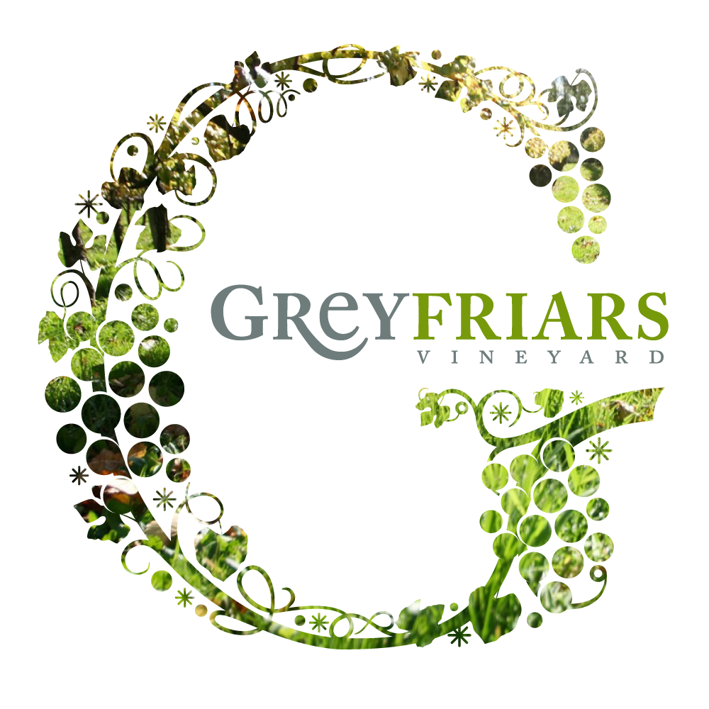 Wine producer logo displaying large G and the producer name "Grayfriars Vineyard"